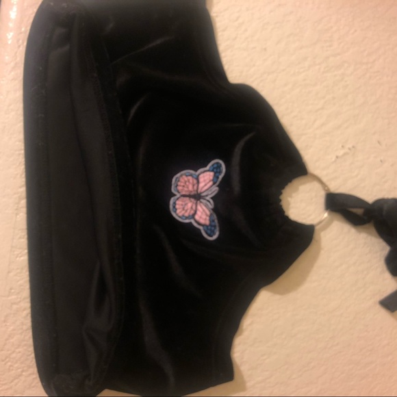 Velvet butterfly halter top - Picture 6 of 8